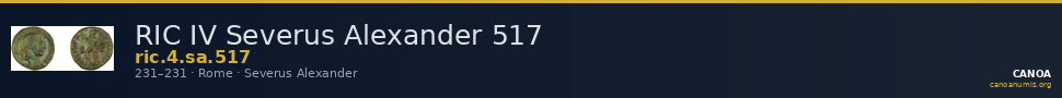 RIC IV Severus Alexander 517 — CANOA