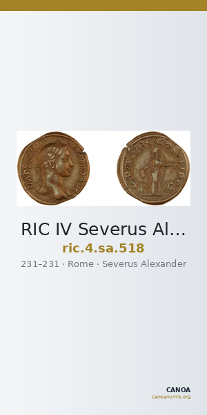 RIC IV Severus Alexander 518 — CANOA