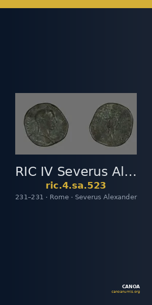 RIC IV Severus Alexander 523 — CANOA