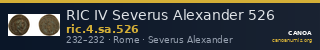 RIC IV Severus Alexander 526 — CANOA