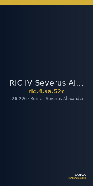 RIC IV Severus Alexander 52c — CANOA