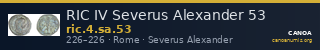 RIC IV Severus Alexander 53 — CANOA