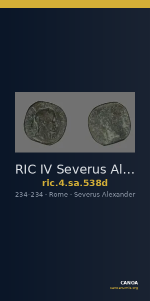 RIC IV Severus Alexander 538d — CANOA