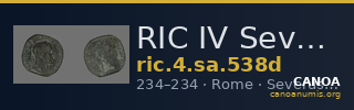 RIC IV Severus Alexander 538d — CANOA