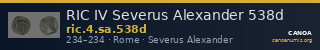 RIC IV Severus Alexander 538d — CANOA