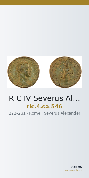 RIC IV Severus Alexander 546 — CANOA