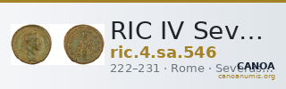 RIC IV Severus Alexander 546 — CANOA