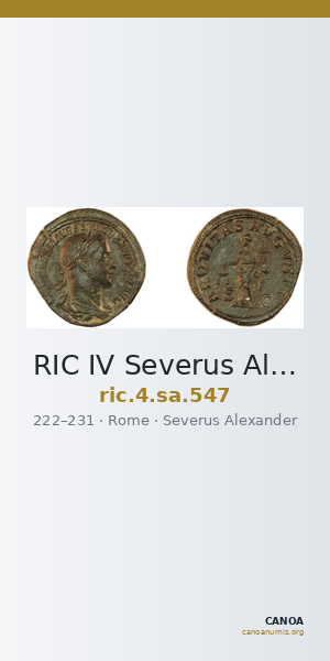 RIC IV Severus Alexander 547 — CANOA