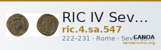 RIC IV Severus Alexander 547 — CANOA