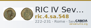 RIC IV Severus Alexander 548 — CANOA