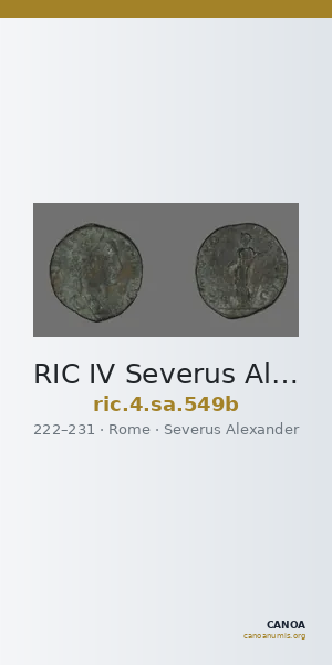 RIC IV Severus Alexander 549b — CANOA