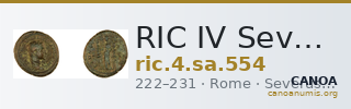 RIC IV Severus Alexander 554 — CANOA