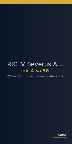 RIC IV Severus Alexander 56 — CANOA