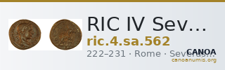 RIC IV Severus Alexander 562 — CANOA