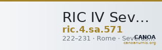 RIC IV Severus Alexander 571 — CANOA