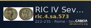 RIC IV Severus Alexander 573 — CANOA