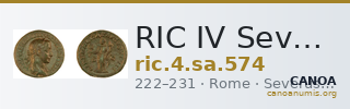 RIC IV Severus Alexander 574 — CANOA