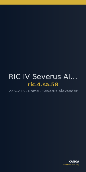 RIC IV Severus Alexander 58 — CANOA