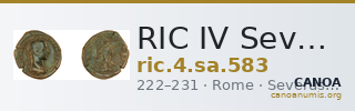 RIC IV Severus Alexander 583 — CANOA