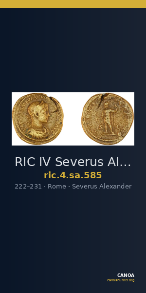 RIC IV Severus Alexander 585 — CANOA