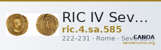 RIC IV Severus Alexander 585 — CANOA