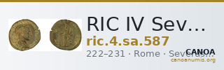 RIC IV Severus Alexander 587 — CANOA
