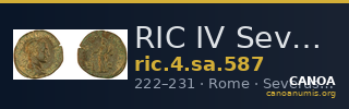 RIC IV Severus Alexander 587 — CANOA