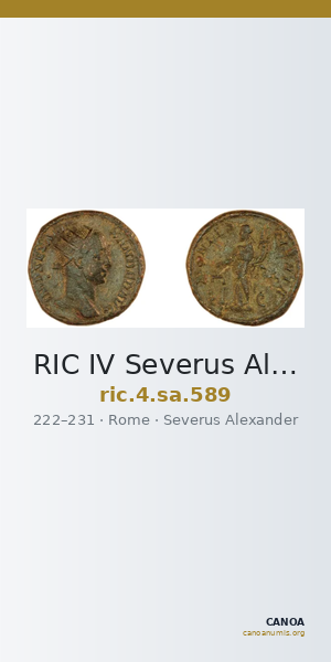 RIC IV Severus Alexander 589 — CANOA