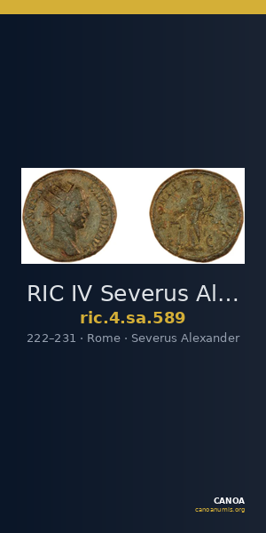 RIC IV Severus Alexander 589 — CANOA