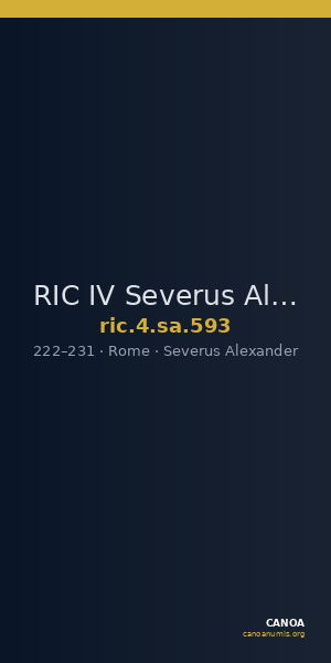 RIC IV Severus Alexander 593 — CANOA