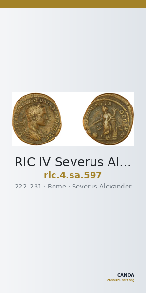 RIC IV Severus Alexander 597 — CANOA