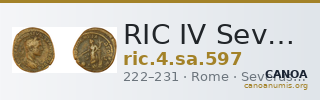 RIC IV Severus Alexander 597 — CANOA