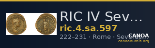 RIC IV Severus Alexander 597 — CANOA