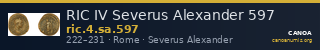 RIC IV Severus Alexander 597 — CANOA