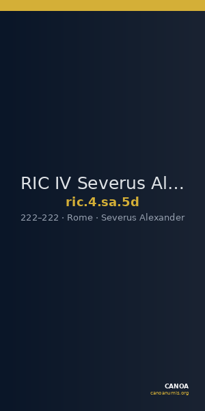 RIC IV Severus Alexander 5d — CANOA
