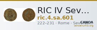 RIC IV Severus Alexander 601 — CANOA
