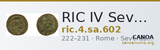 RIC IV Severus Alexander 602 — CANOA