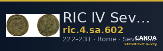 RIC IV Severus Alexander 602 — CANOA