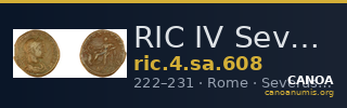 RIC IV Severus Alexander 608 — CANOA