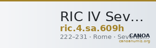 RIC IV Severus Alexander 609h — CANOA