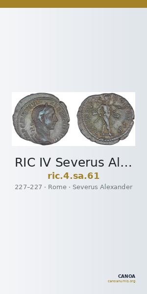 RIC IV Severus Alexander 61 — CANOA