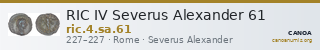 RIC IV Severus Alexander 61 — CANOA