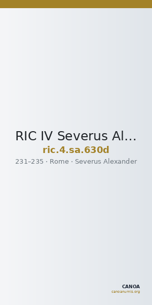 RIC IV Severus Alexander 630d — CANOA