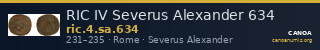 RIC IV Severus Alexander 634 — CANOA
