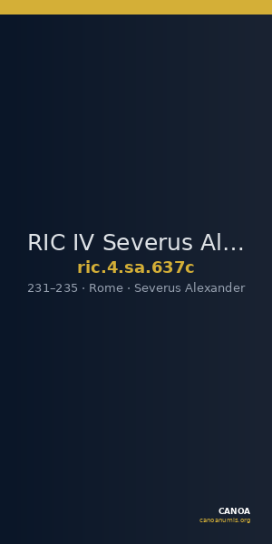 RIC IV Severus Alexander 637c — CANOA