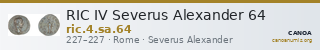 RIC IV Severus Alexander 64 — CANOA