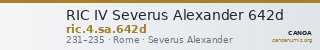RIC IV Severus Alexander 642d — CANOA