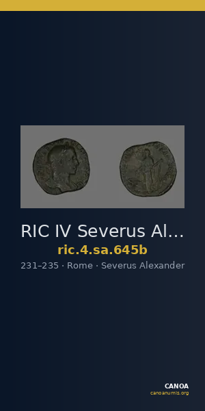 RIC IV Severus Alexander 645b — CANOA