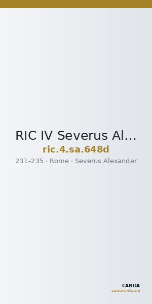 RIC IV Severus Alexander 648d — CANOA