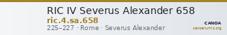 RIC IV Severus Alexander 658 — CANOA